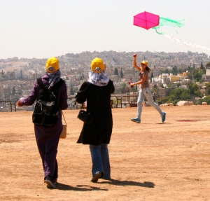 kite flying at the Citadel Amman Jordan Travel