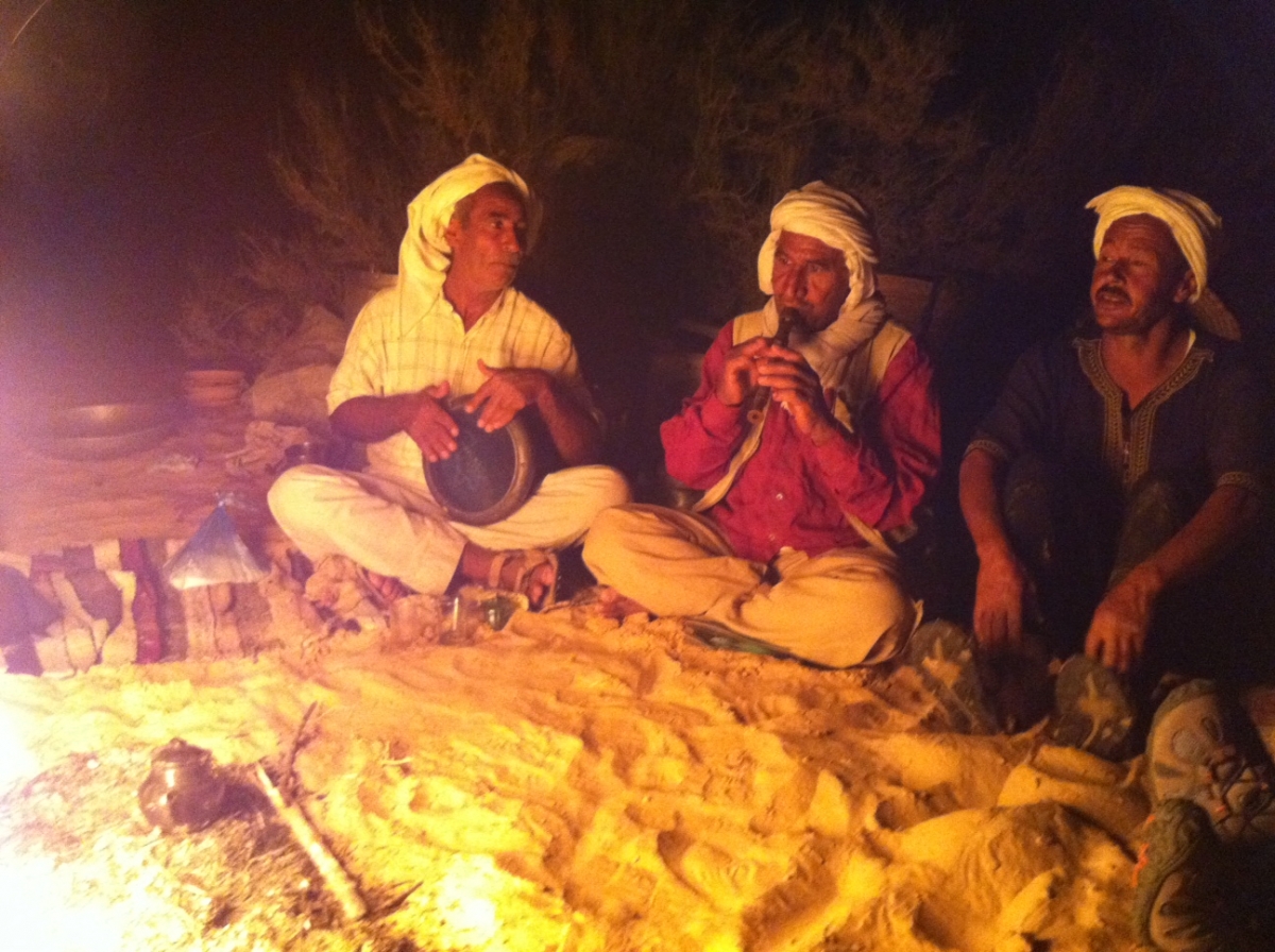 Around Campfire Sahara Tunisia