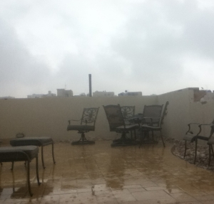 First rain in Jordan