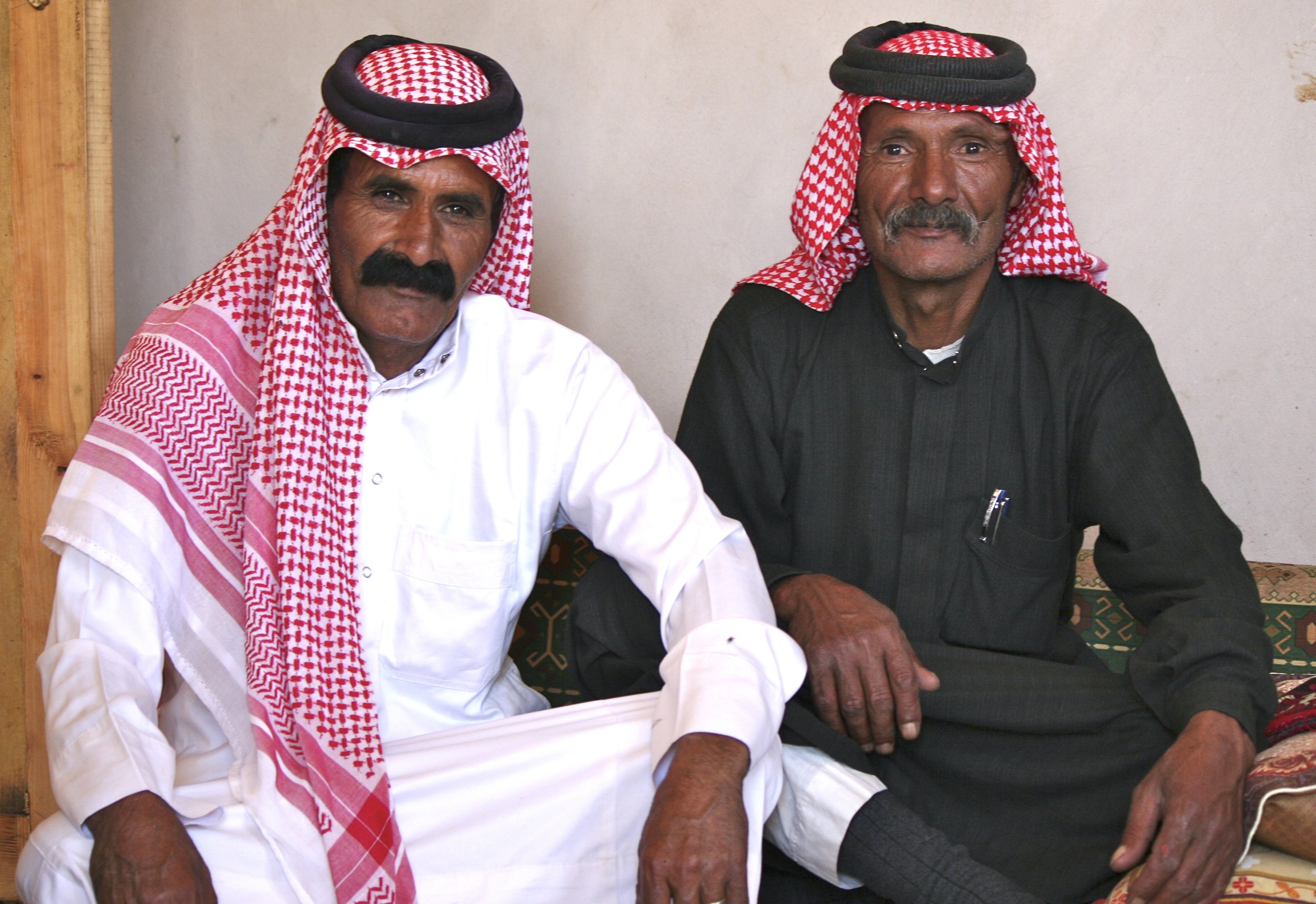 Two of our friends from the Ammarin Bedouin tribe in Petra Jordan.