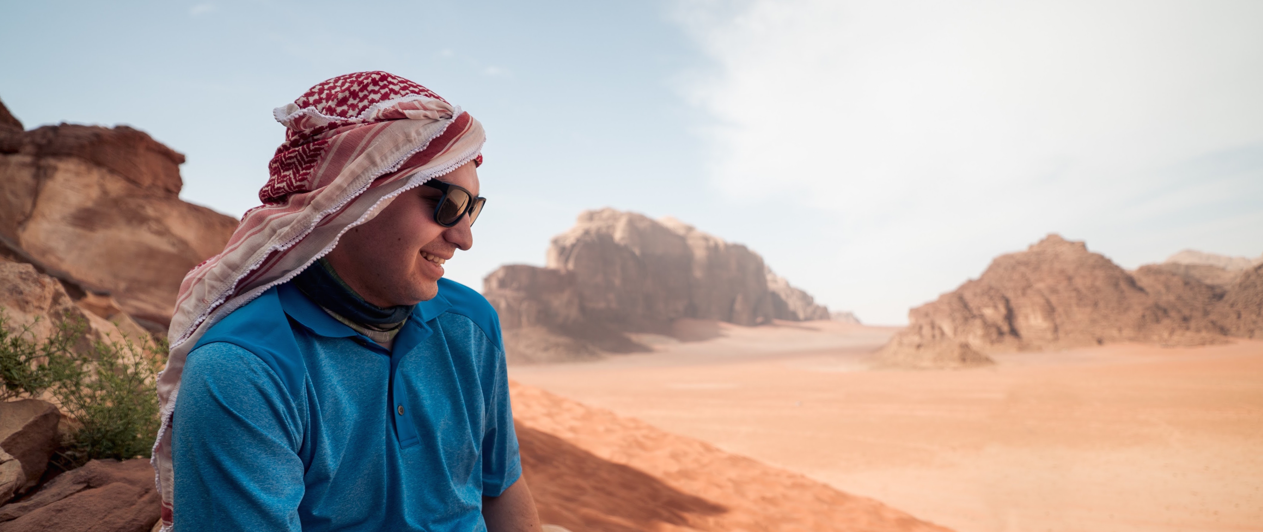 Enjoying the view in Wadi Rum
