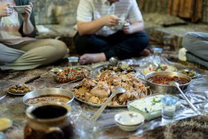 dinner in a home on a Private Jordan Tour