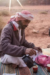 Bedouin guide for a private Jordan tour in Wadi Rum