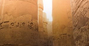 Pillars and sunset on an Egypt tour - @shaylyn.marie