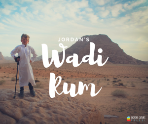 young American boy in Wadi Rum on a Jordan tour