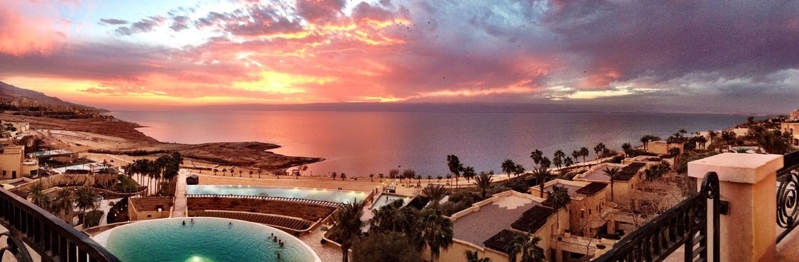 the Dead Sea from the Kempinski hotel on a private Jordan tour