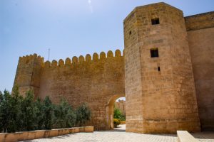 The Towering Kasbah Fortress at the entrance of the Sousse Archaeological Museum