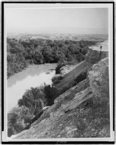 the Jordan river as seen from the Allenby Bridge 1870-1920