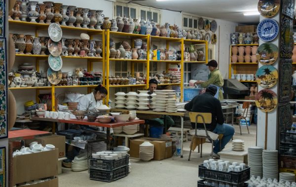 Hand Painting Pottery in Nabeul Tunisia shop