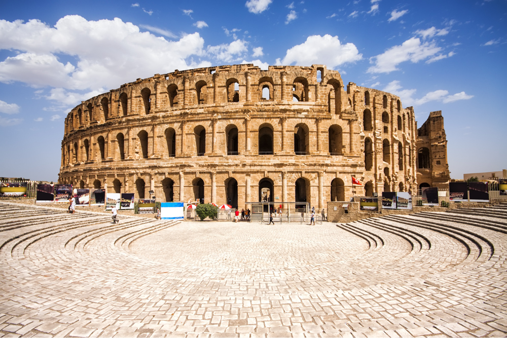 Photo of El Jem's Roman Colosseum